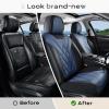 image:imageCoverado Car Seat Covers Front Covers for Cars Car Seat Cover Front Seats Automotive Seat Cover Waterproof Leather Car Seat Cushion Universal Interior Covers Seat Protectors for Most CarsBlueBlack