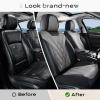 image:imageCoverado Car Seat Covers Front Covers for Cars Car Seat Cover Front Seats Automotive Seat Cover Waterproof Leather Car Seat Cushion Universal Interior Covers Seat Protectors for Most CarsGrayBlack