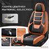 image:imageCoverado Car Seat Covers Front Covers for Cars Car Seat Cover Front Seats Automotive Seat Cover Waterproof Leather Car Seat Cushion Universal Interior Covers Seat Protectors for Most CarsBrownBlack