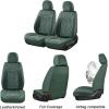 image:imageCoverado Car Seat Covers Front Covers for Cars Car Seat Cover Front Seats Automotive Seat Cover Waterproof Leather Car Seat Cushion Universal Interior Covers Seat Protectors for Most CarsGreen