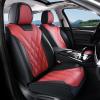 image:imageCoverado Car Seat Covers Front Covers for Cars Car Seat Cover Front Seats Automotive Seat Cover Waterproof Leather Car Seat Cushion Universal Interior Covers Seat Protectors for Most CarsRedBlack