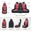 image:imageCoverado Car Seat Covers Front Covers for Cars Car Seat Cover Front Seats Automotive Seat Cover Waterproof Leather Car Seat Cushion Universal Interior Covers Seat Protectors for Most CarsRedBlack