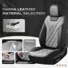 image:imageCoverado Car Seat Covers Front Covers for Cars Car Seat Cover Front Seats Automotive Seat Cover Waterproof Leather Car Seat Cushion Universal Interior Covers Seat Protectors for Most CarsGrayBlack