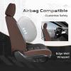 image:imageCoverado Car Seat Covers Front Covers for Cars Car Seat Cover Front Seats Automotive Seat Cover Waterproof Leather Car Seat Cushion Universal Interior Covers Seat Protectors for Most CarsCoffeeBlack