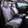 image:imageCoverado Car Seat Covers Front Covers for Cars Car Seat Cover Front Seats Automotive Seat Cover Waterproof Leather Car Seat Cushion Universal Interior Covers Seat Protectors for Most CarsGrayPruple