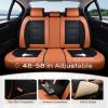 image:imageCoverado Car Seat Covers Front Covers for Cars Car Seat Cover Front Seats Automotive Seat Cover Waterproof Leather Car Seat Cushion Universal Interior Covers Seat Protectors for Most CarsBrownBlack