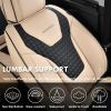 image:imageCoverado Car Seat Covers Front Seats Nappa Leather Seat Covers Waterproof Car Seat Protectors Universal Fit for Most Cars SUV TrucksBlackBeige Pro