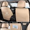 image:imageCoverado Car Seat Covers Front Seats Nappa Leather Seat Covers Waterproof Car Seat Protectors Universal Fit for Most Cars SUV TrucksBlackBeige Pro