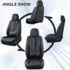 image:imageCoverado Car Seat Covers Front Seats Nappa Leather Seat Covers Waterproof Car Seat Protectors Universal Fit for Most Cars SUV TrucksBlackBlack