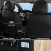 image:imageCoverado Car Seat Covers Front Seats Nappa Leather Seat Covers Waterproof Car Seat Protectors Universal Fit for Most Cars SUV TrucksBlackBlackBeige