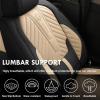 image:imageCoverado Car Seat Covers Front Seats Nappa Leather Seat Covers Waterproof Car Seat Protectors Universal Fit for Most Cars SUV TrucksBlackBlackBeige
