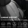 image:imageCoverado Car Seat Covers Front Seats Nappa Leather Seat Covers Waterproof Car Seat Protectors Universal Fit for Most Cars SUV TrucksBlackBlackGray