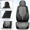 image:imageCoverado Car Seat Covers Front Seats Nappa Leather Seat Covers Waterproof Car Seat Protectors Universal Fit for Most Cars SUV TrucksBlackBlackGray