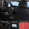 image:imageCoverado Car Seat Covers Front Seats Nappa Leather Seat Covers Waterproof Car Seat Protectors Universal Fit for Most Cars SUV TrucksBlackBlackRed