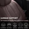 image:imageCoverado Car Seat Covers Front Seats Nappa Leather Seat Covers Waterproof Car Seat Protectors Universal Fit for Most Cars SUV TrucksBlackBrown