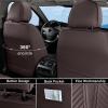 image:imageCoverado Car Seat Covers Front Seats Nappa Leather Seat Covers Waterproof Car Seat Protectors Universal Fit for Most Cars SUV TrucksBlackBrown