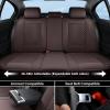 image:imageCoverado Car Seat Covers Front Seats Nappa Leather Seat Covers Waterproof Car Seat Protectors Universal Fit for Most Cars SUV TrucksBlackBrown