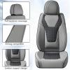 image:imageCoverado Car Seat Covers Front Seats Nappa Leather Seat Covers Waterproof Car Seat Protectors Universal Fit for Most Cars SUV TrucksBlackGray Pro