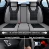 image:imageCoverado Car Seat Covers Front Seats Nappa Leather Seat Covers Waterproof Car Seat Protectors Universal Fit for Most Cars SUV TrucksBlackGray Pro