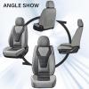 image:imageCoverado Car Seat Covers Front Seats Nappa Leather Seat Covers Waterproof Car Seat Protectors Universal Fit for Most Cars SUV TrucksBlackGray Pro