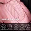 image:imageCoverado Car Seat Covers Front Seats Nappa Leather Seat Covers Waterproof Car Seat Protectors Universal Fit for Most Cars SUV TrucksBlackPink