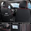 image:imageCoverado Car Seat Covers Front Seats Nappa Leather Seat Covers Waterproof Car Seat Protectors Universal Fit for Most Cars SUV TrucksBlackRed Line