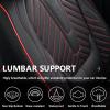 image:imageCoverado Car Seat Covers Front Seats Nappa Leather Seat Covers Waterproof Car Seat Protectors Universal Fit for Most Cars SUV TrucksBlackRed Line