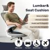 image:imageCoverado Memory Foam Car Seat Cushion and Lumbar Support Pillow for Driving Seat Ergonomic Design Soft and Breathable PU Leather High Density Memory Foam for Neck amp Lower Back Pain Relie