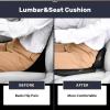 image:imageCoverado Memory Foam Car Seat Cushion and Lumbar Support Pillow for Driving Seat Ergonomic Design Soft and Breathable PU Leather High Density Memory Foam for Neck amp Lower Back Pain Relie
