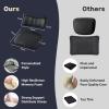 image:imageCoverado Memory Foam Car Seat Cushion and Lumbar Support Pillow for Driving Seat Ergonomic Design Soft and Breathable PU Leather High Density Memory Foam for Neck amp Lower Back Pain Relie