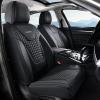image:imageCoverado Car Seat Covers Front Seats Nappa Leather Seat Covers Waterproof Car Seat Protectors Universal Fit for Most Cars SUV TrucksBlackBlack Pro