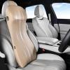 image:imageCoverado Beige Lumbar Support and Headrest Pillow for Car Integrated Design Ergonomic Memory Foam Car Back Support Car Seat Driving Soft Leather Breathable Neck Back Support for Waist Pain Relief