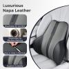image:imageCoverado Car Headrest Pillow Ergonomic Memory Foam Car Neck Pillow for Driving Seat with Adjustable Strap Soft PU Leather Breathable Removable Cover Neck Support for Neck Pain ReliefBlackgray
