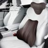 image:imageCoverado Car Headrest Pillow Ergonomic Memory Foam Car Neck Pillow for Driving Seat with Adjustable Strap Soft PU Leather Breathable Removable Cover Neck Support for Neck Pain ReliefCoffee