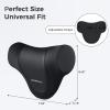 image:imageCoverado Car Headrest Pillow Ergonomic Memory Foam Car Neck Pillow for Driving Seat with Adjustable Strap Soft PU Leather Breathable Removable Cover Neck Support for Neck Pain ReliefBlack