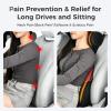image:imageCoverado Car Headrest Pillow Ergonomic Memory Foam Car Neck Pillow for Driving Seat with Adjustable Strap Soft PU Leather Breathable Removable Cover Neck Support for Neck Pain ReliefCoffee