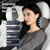 image:imageCoverado Car Headrest Pillow Ergonomic Memory Foam Car Neck Pillow for Driving Seat with Adjustable Strap Soft PU Leather Breathable Removable Cover Neck Support for Neck Pain ReliefCoffee