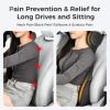 image:imageCoverado Car Headrest Pillow Ergonomic Memory Foam Car Neck Pillow for Driving Seat with Adjustable Strap Soft PU Leather Breathable Removable Cover Neck Support for Neck Pain ReliefBlackgray