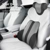 image:imageCoverado Car Headrest Pillow Ergonomic Memory Foam Car Neck Pillow for Driving Seat with Adjustable Strap Soft PU Leather Breathable Removable Cover Neck Support for Neck Pain ReliefBlackgray