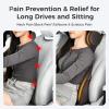 image:imageCoverado Car Headrest Pillow Ergonomic Memory Foam Car Neck Pillow for Driving Seat with Adjustable Strap Soft PU Leather Breathable Removable Cover Neck Support for Neck Pain ReliefCoffee