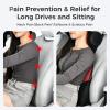 image:imageCoverado Car Headrest Pillow Ergonomic Memory Foam Car Neck Pillow for Driving Seat with Adjustable Strap Soft PU Leather Breathable Removable Cover Neck Support for Neck Pain ReliefBlackred