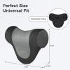 image:imageCoverado Car Headrest Pillow Ergonomic Memory Foam Car Neck Pillow for Driving Seat with Adjustable Strap Soft PU Leather Breathable Removable Cover Neck Support for Neck Pain ReliefBlackgray