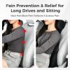 image:imageCoverado Car Headrest Pillow Ergonomic Memory Foam Car Neck Pillow for Driving Seat with Adjustable Strap Soft PU Leather Breathable Removable Cover Neck Support for Neck Pain ReliefBlack