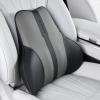 image:imageCoverado Car Headrest Pillow Ergonomic Memory Foam Car Neck Pillow for Driving Seat with Adjustable Strap Soft PU Leather Breathable Removable Cover Neck Support for Neck Pain ReliefBlackgray