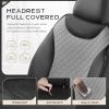 image:imageCoverado Car Seat Covers Full Set Leather Seat Covers for Cars Waterproof Car Seat Protectors Front and Back Seat Covers Car Seat Cushions Universal Fit for Most Sedans SUV Trucks Black amp BeigeBlackGray