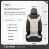 image:imageCoverado Car Seat Covers Full Set Leather Seat Covers for Cars Waterproof Car Seat Protectors Front and Back Seat Covers Car Seat Cushions Universal Fit for Most Sedans SUV Trucks Black amp BeigeBlackBeige