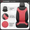 image:imageCoverado Car Seat Covers Full Set Leather Seat Covers for Cars Waterproof Car Seat Protectors Front and Back Seat Covers Car Seat Cushions Universal Fit for Most Sedans SUV Trucks Black amp BeigeBlackRed