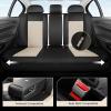 image:imageCoverado Car Seat Covers Full Set Leather Seat Covers for Cars Waterproof Car Seat Protectors Front and Back Seat Covers Car Seat Cushions Universal Fit for Most Sedans SUV Trucks Black amp BeigeBlackBeige