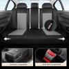 image:imageCoverado Car Seat Covers Full Set Leather Seat Covers for Cars Waterproof Car Seat Protectors Front and Back Seat Covers Car Seat Cushions Universal Fit for Most Sedans SUV Trucks Black amp BeigeBlackGray