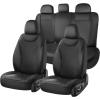 image:imageCoverado Car Seat Covers Full Set Leather Seat Covers for Cars Waterproof Car Seat Protectors Front and Back Seat Covers Car Seat Cushions Universal Fit for Most Sedans SUV Trucks Black amp BeigeBlack